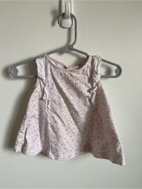 Savannah‎ Pink Floral Ruffle Baby Tank Top 18M